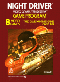 Night Driver Atari 2600  box art